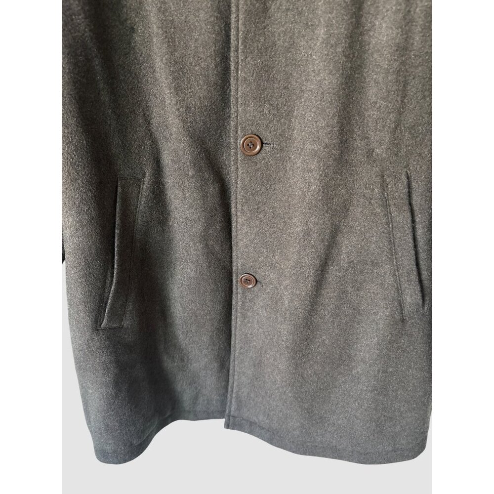 Joseph and Lyman Mens Brown Coat Dress Wool Overcoat Cashmere Blend Size L Heavy - Picture 3 of 11